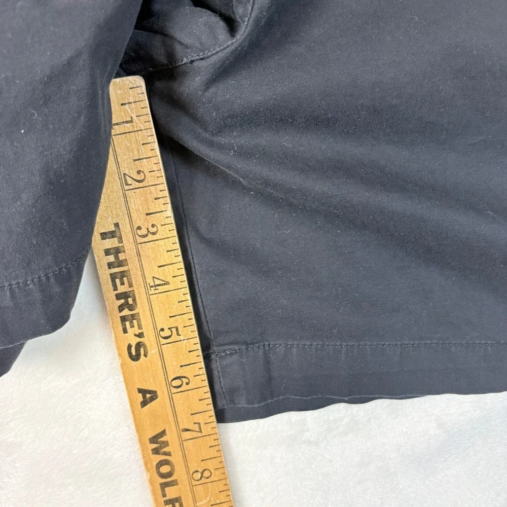 Talbots Relaxed Chino Short Women 18W Black Excellent 7 Inch Inseam Cotton Blend